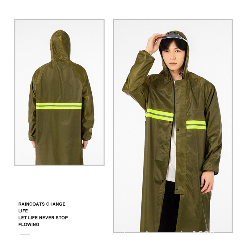 PVC knitted fabric raincoat set waterproof two-piece detachable