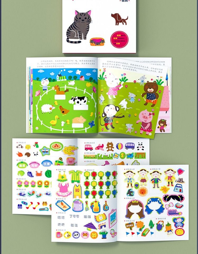 Baby Sticker Book Ages 3-6 Boys and Girls Educational Puzzle Toy