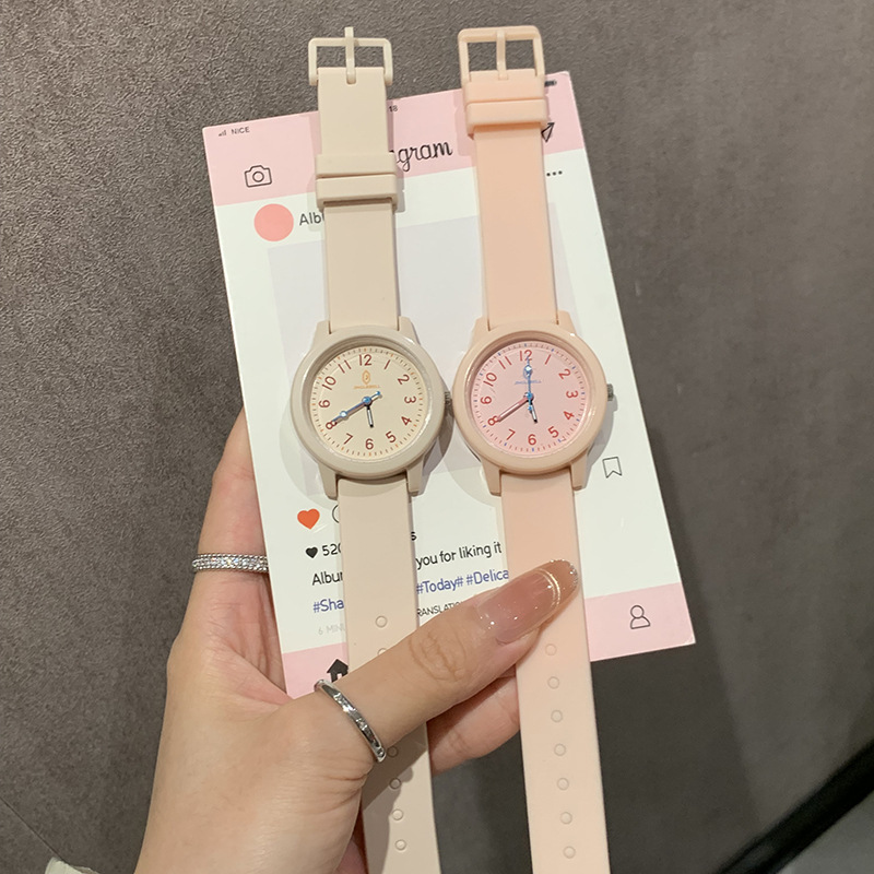 Dopamine quartz watch women silicone fresh style