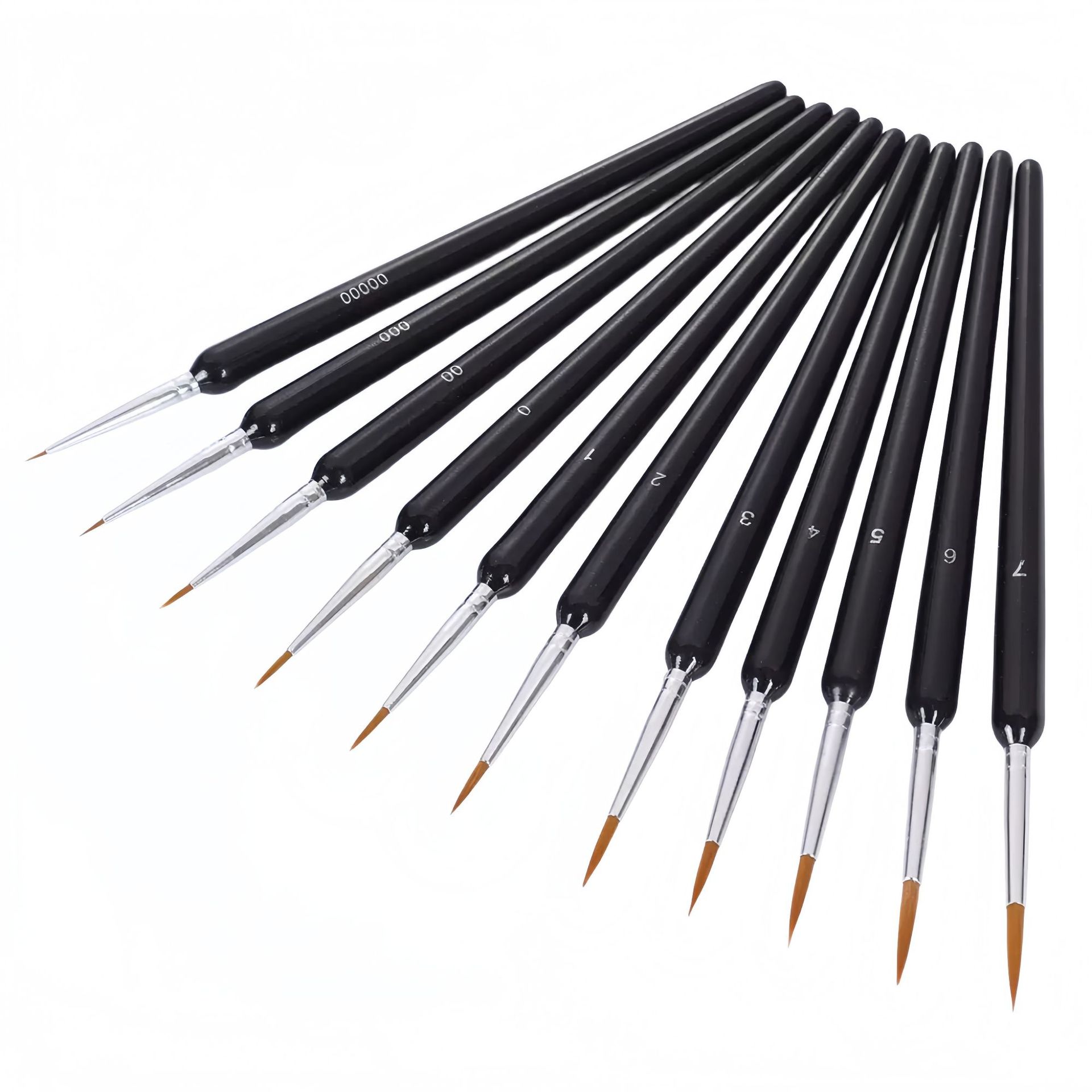 Fine art outline brush set, soft bristle watercolor acrylic
