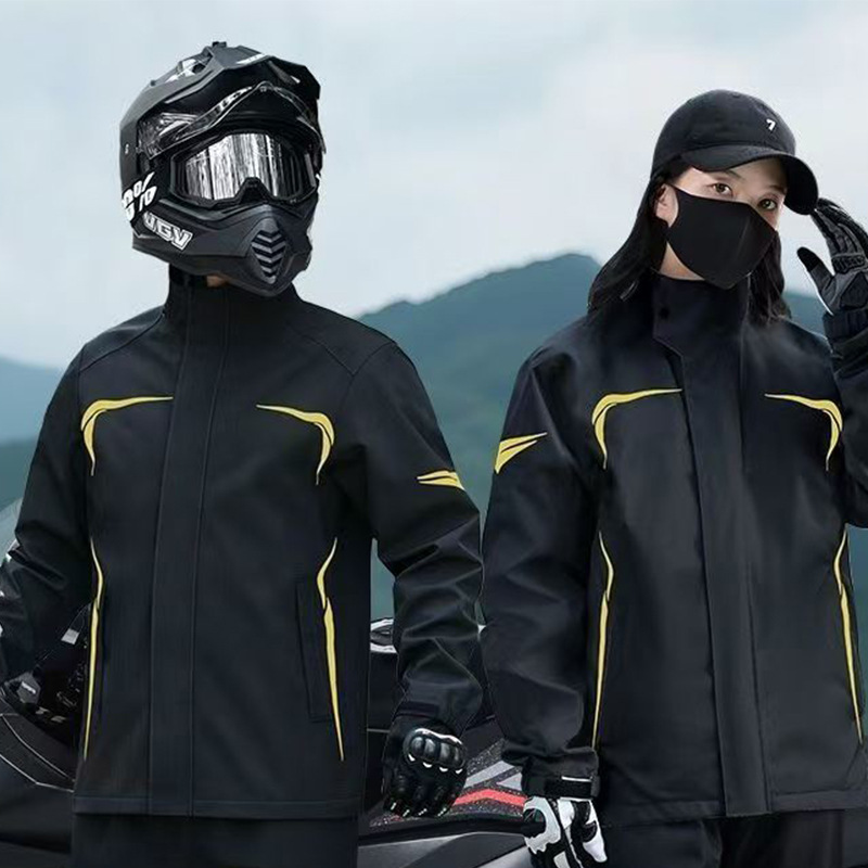 Motorcycle rain suit, two-piece, fully waterproof