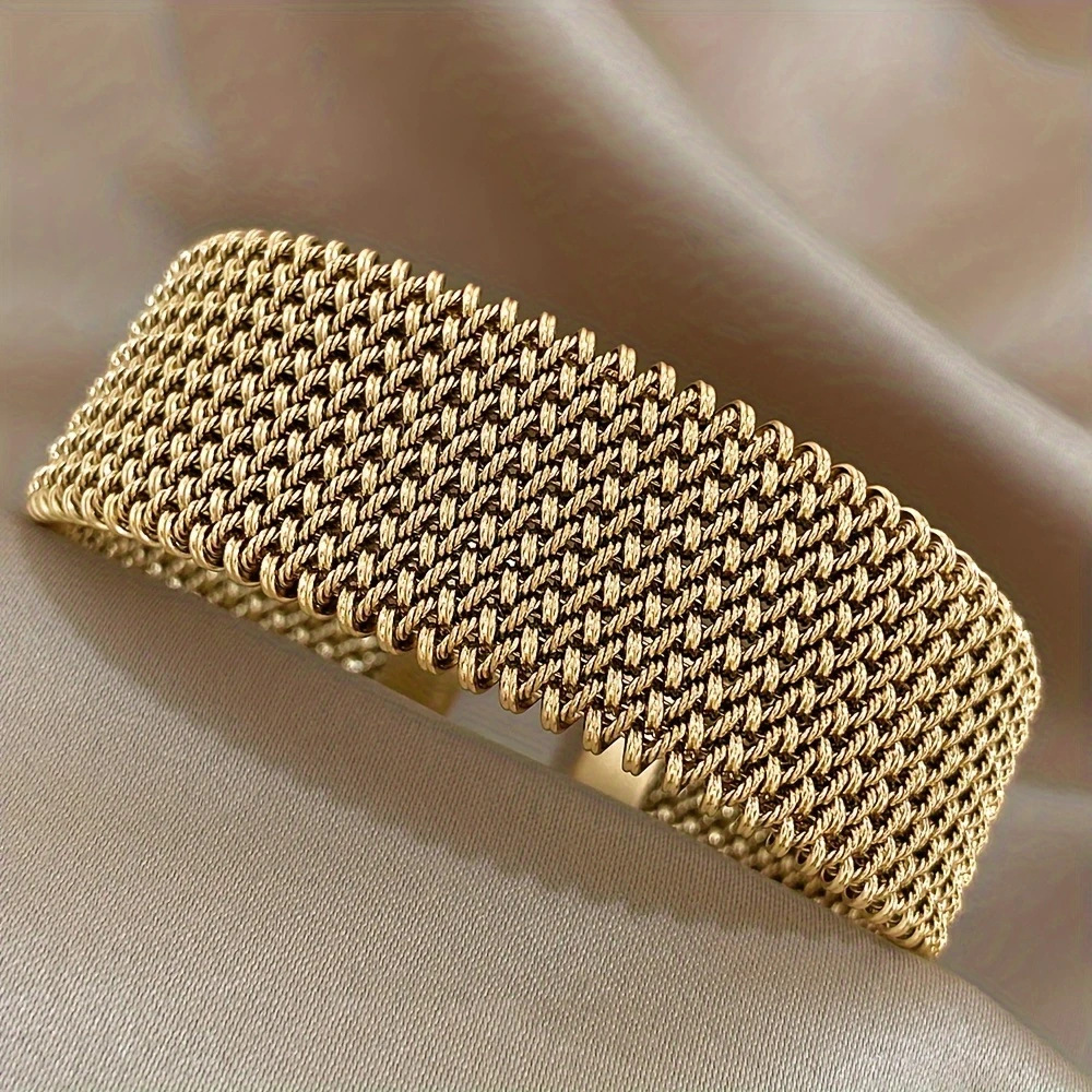 18K-beschichtetes Titantahl-Armband für Damen