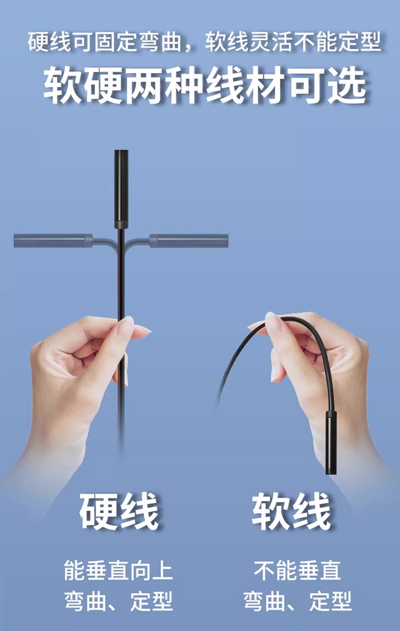 Endoscope camera for mobile phones, flexible probe