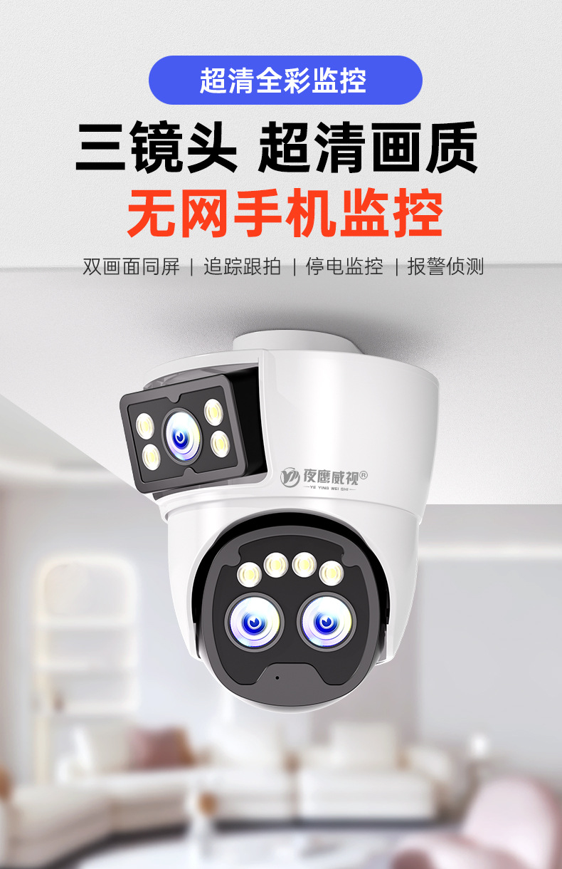 360° Indoor-Outdoor Security Camera Dual Lens