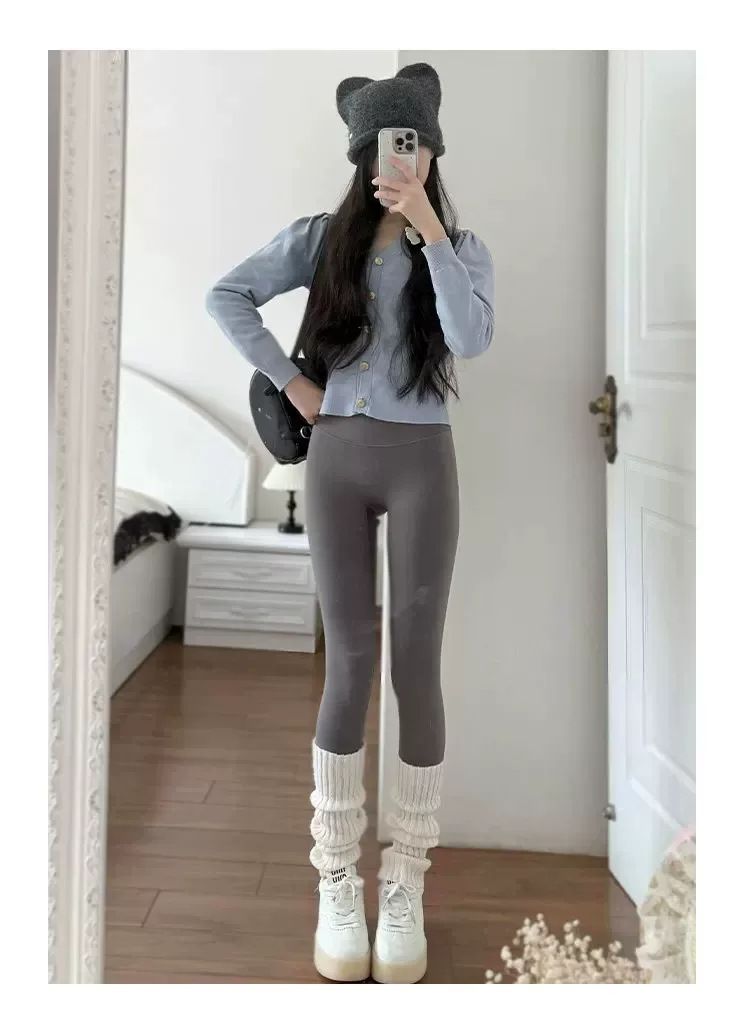 Damen-Yoga-Leggings, Shark-Modell, Taillenlifter, eng anliegend