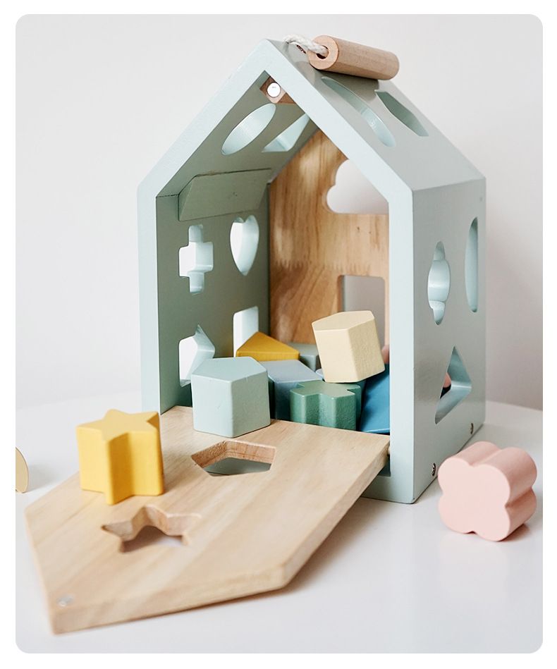 Wooden geometric shape intelligence box Montessori