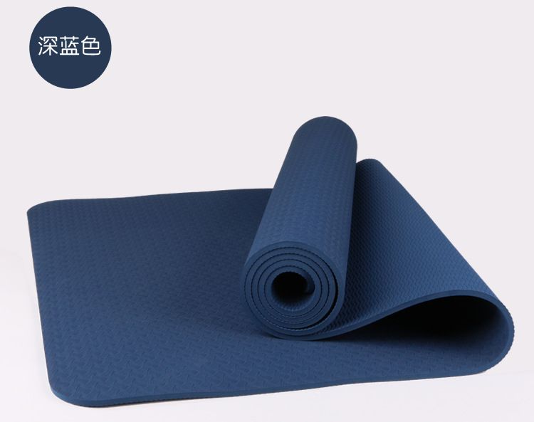 Yogamatte TPE, 183x80x0.8cm, verdickt, einfarbig, Anfänger