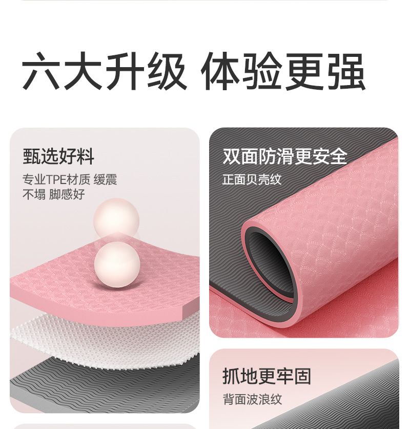 Children's yoga mat, extra wide and thick, silent shock absorption