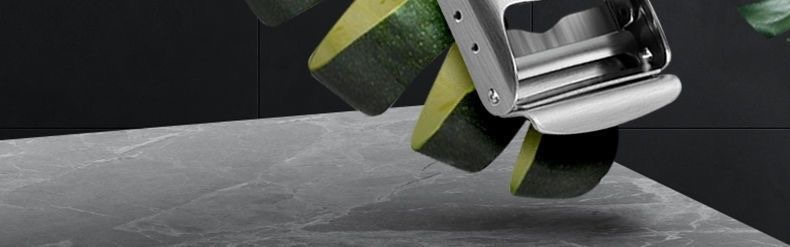 Stainless steel fruit and vegetable peeler