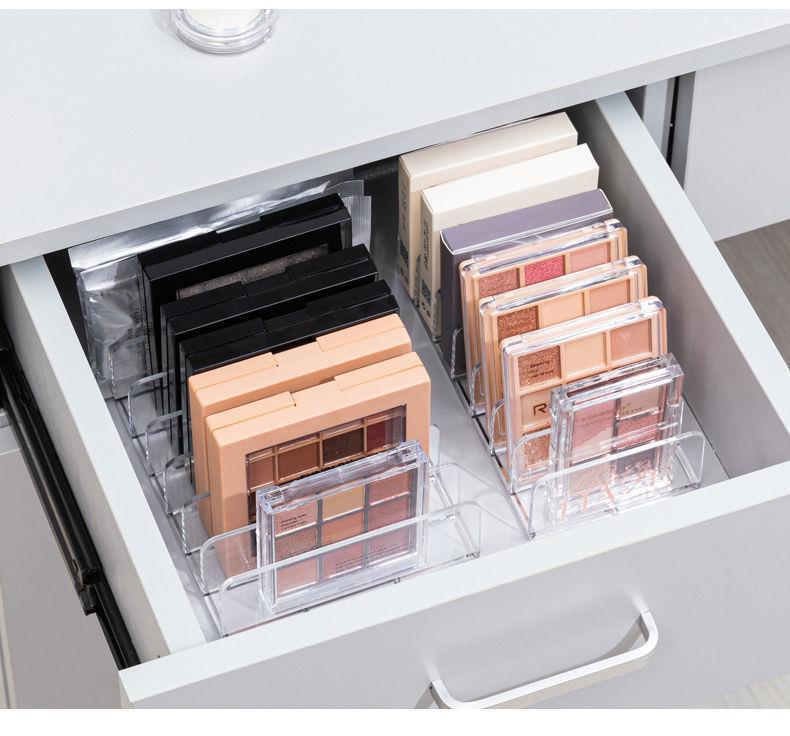 Desktop Makeup Cosmetics Organizer Box, Transparent Plastic with Drawers