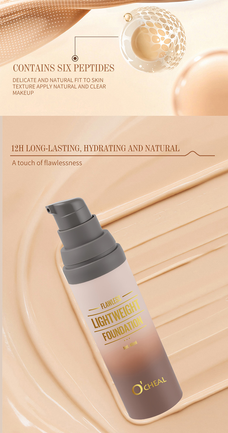 OCHEAL liquid foundation, natural flawless with sponge