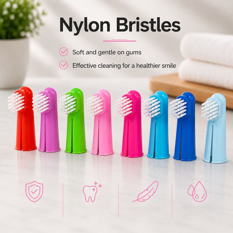 Pet toothbrush finger type dog cat