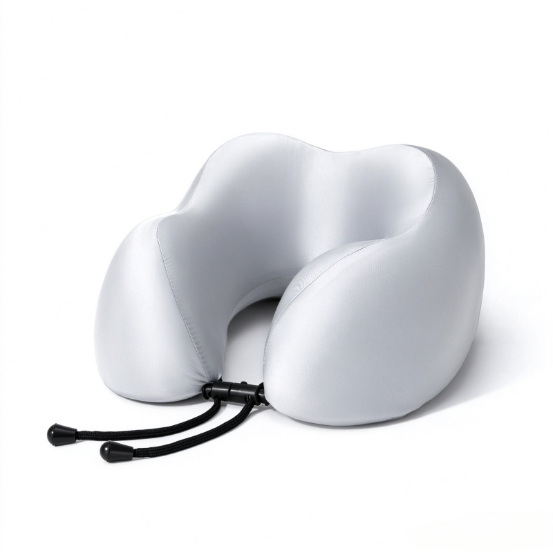 U-Shaped Airplane Pillow, Memory Foam, Heat Transfer Logo