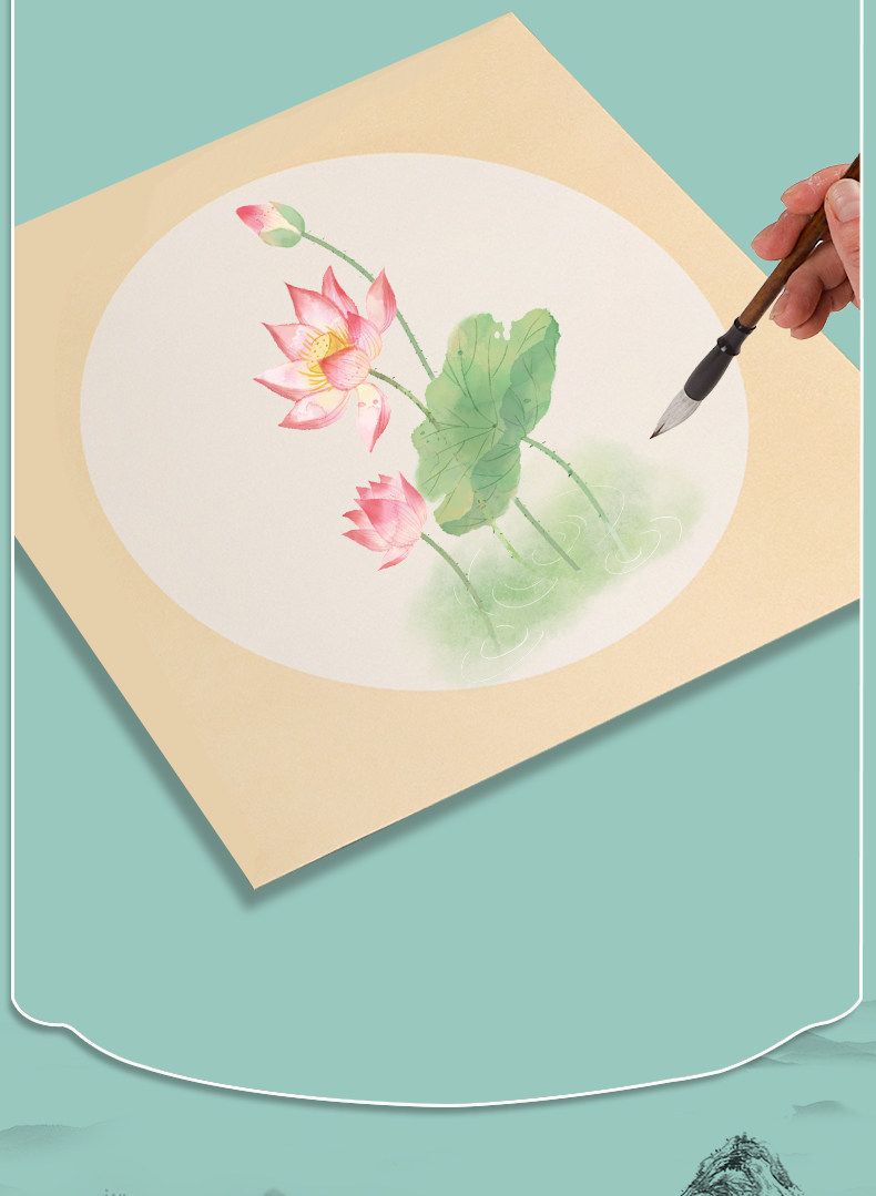 Huahun Çin resmi pigment başlangıç seti, fırça ve kağıt