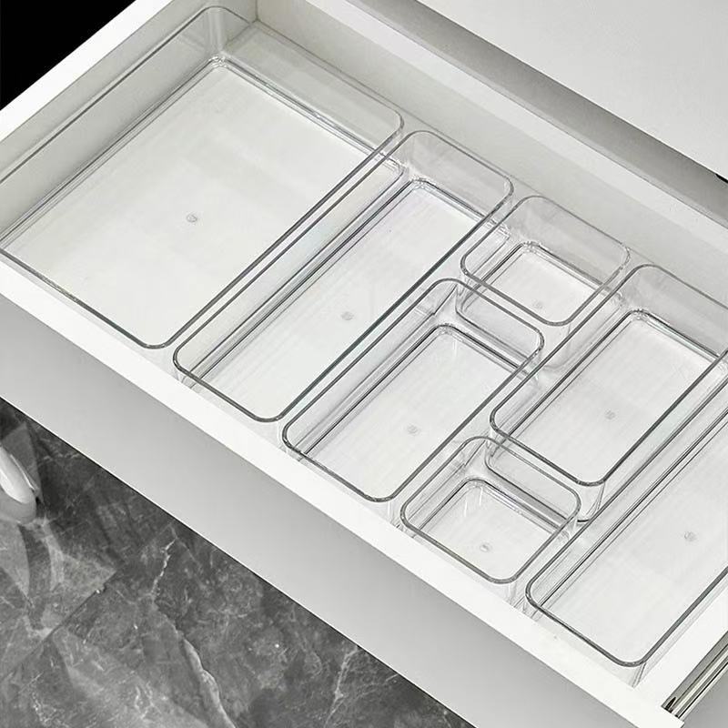 Transparente Kunststoff-Aufbewahrungsbox Schreibtisch-Organizer