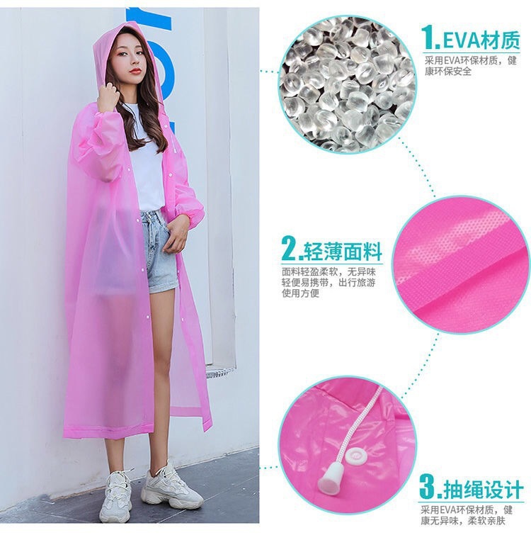 Adult EVA raincoat, full body, thickened fabric