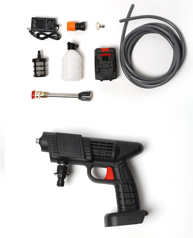 Cordless high pressure car washer lithium battery