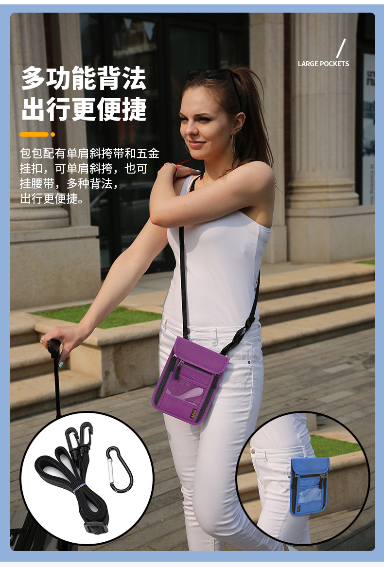 RFID protective card wallet with passport compartment