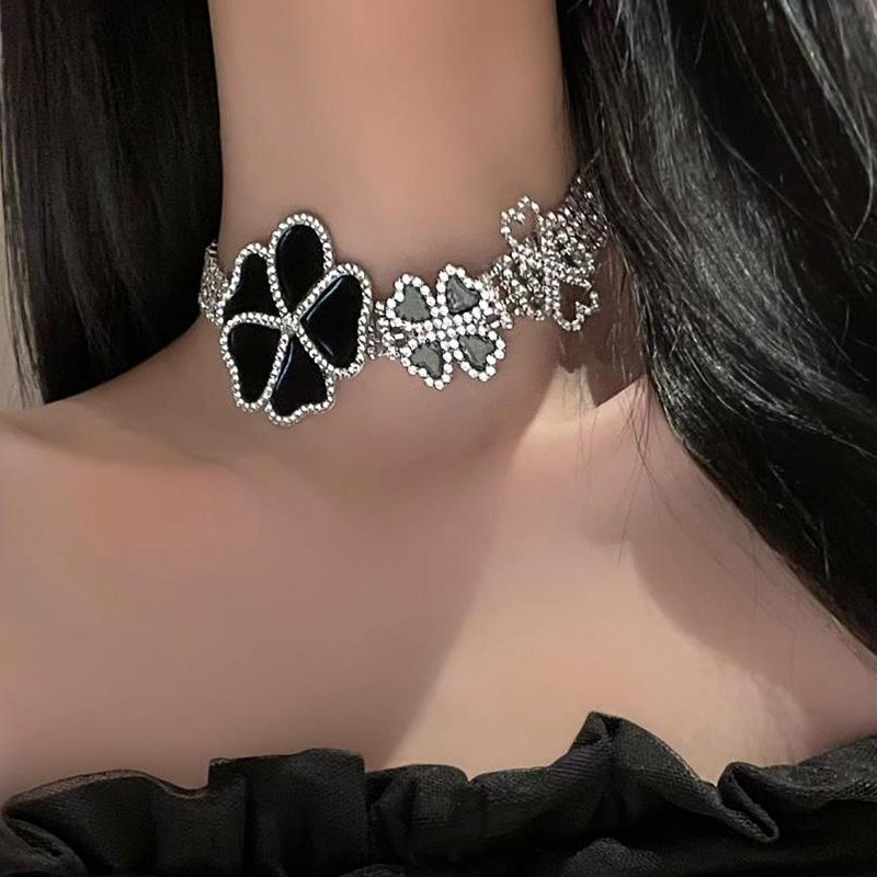 Strass-Quasten-Halskette, edles Design Schlüsselbein-Kette