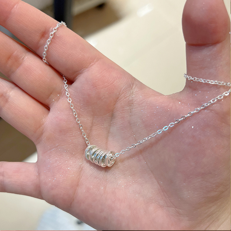 S925 Silber Zirkonia Halskette Damen, Schlüsselbein Kette, leicht luxuriös