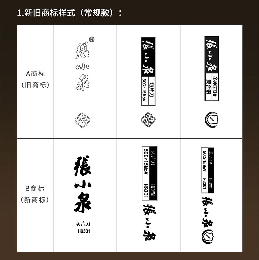 Zhang Xiaoquan kitchen knife set, 6-piece, Ruifeng series