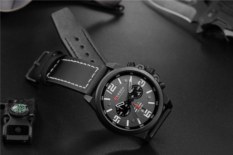 CURREN 8314 erkek saati, kronograf, su geçirmez