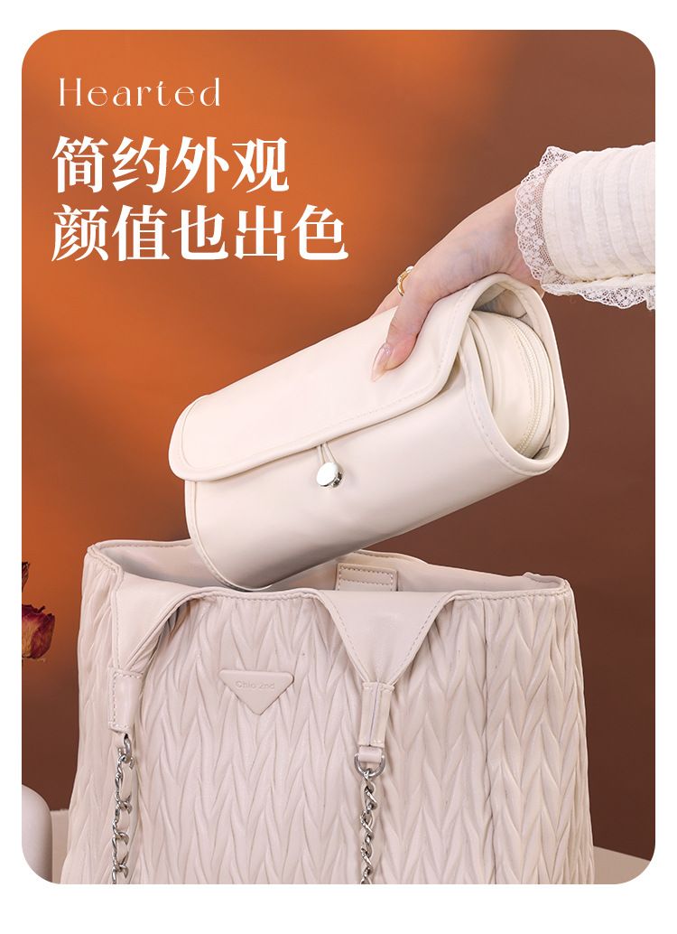 亚马逊PU化妆刷收纳包可折叠纹绣工具眉笔工具包旅行化妆刷包储物