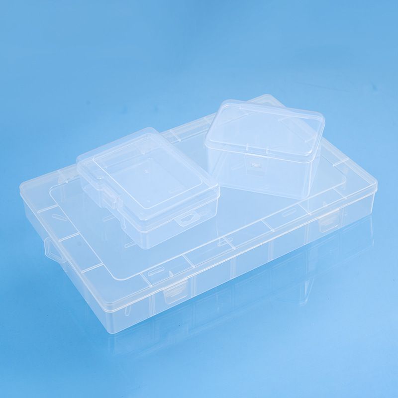 Aufbewahrungsbox, PP-Kunststoff, transparent, rechteckig, verstärkt