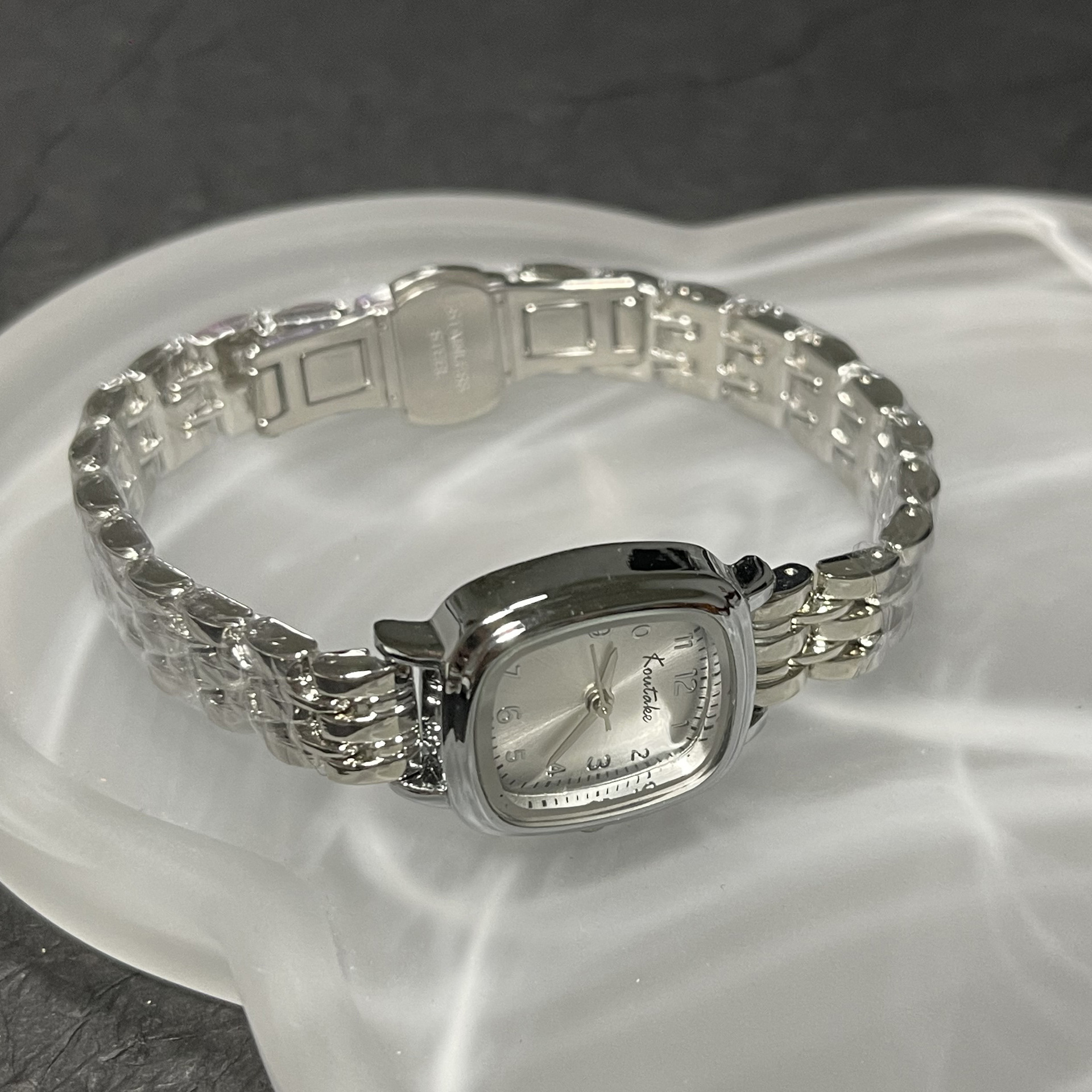 Women's Square Link Chain Watch, British Style