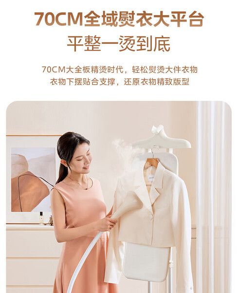 Midea hanging garment steamer dual rod large panel