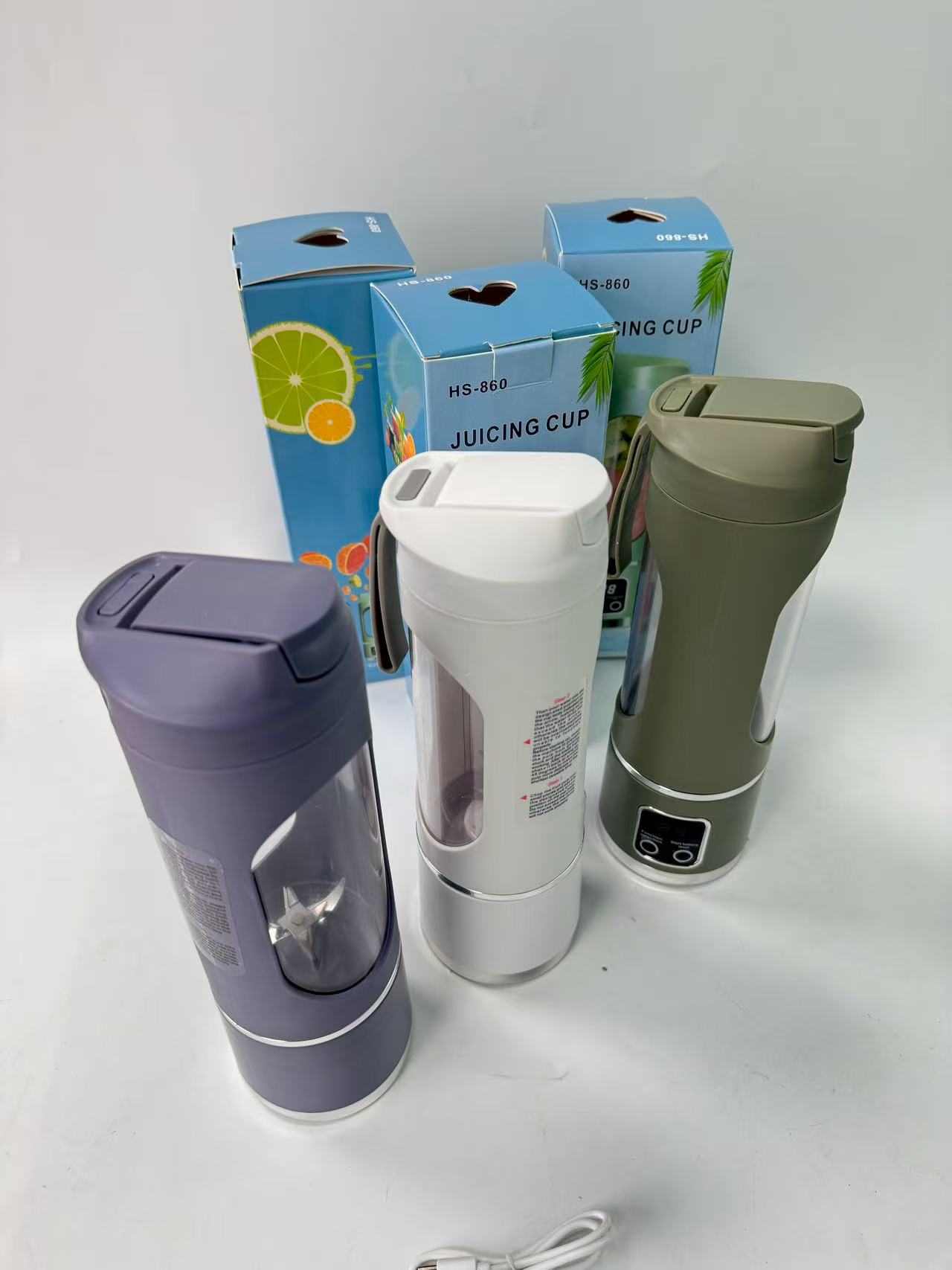 Taşınabilir smoothie mikseri, 12 bıçaklı, şarjlı buz kırıcı