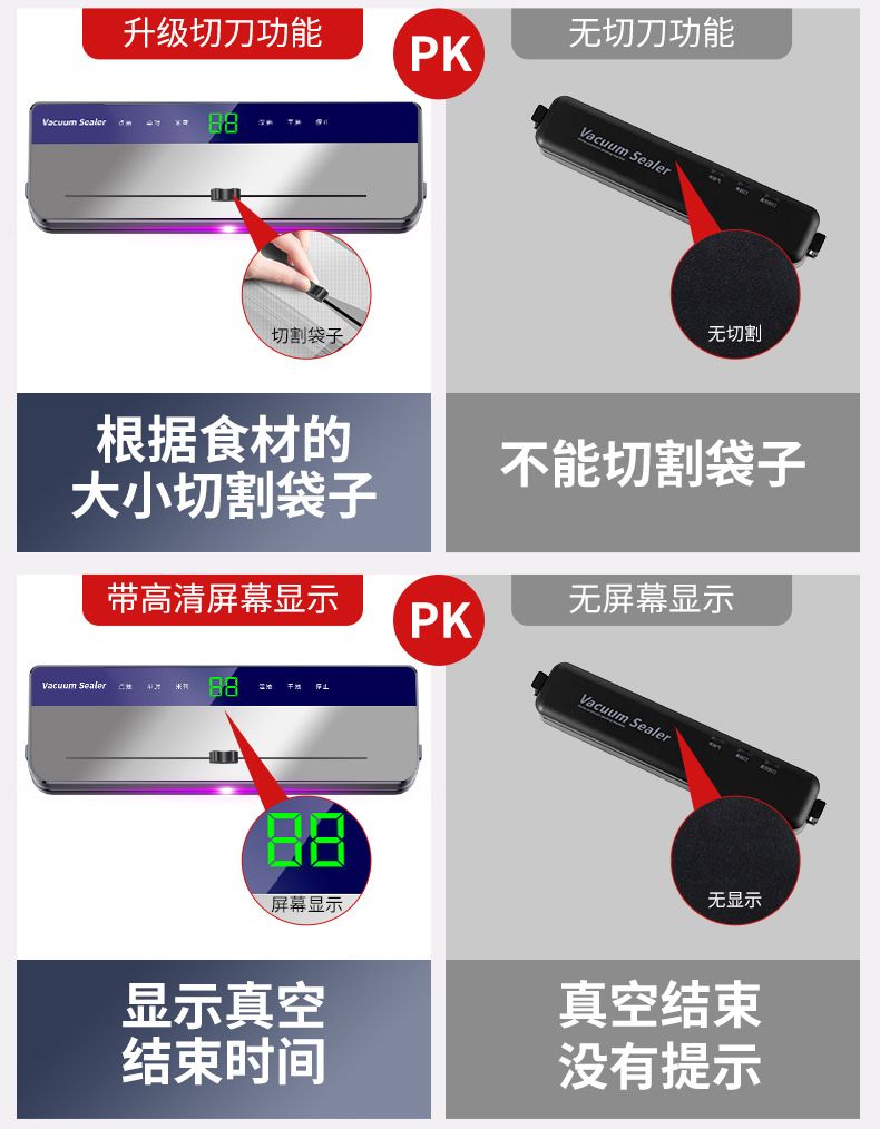 Stainless steel fully automatic vacuum sealing machine food preservation