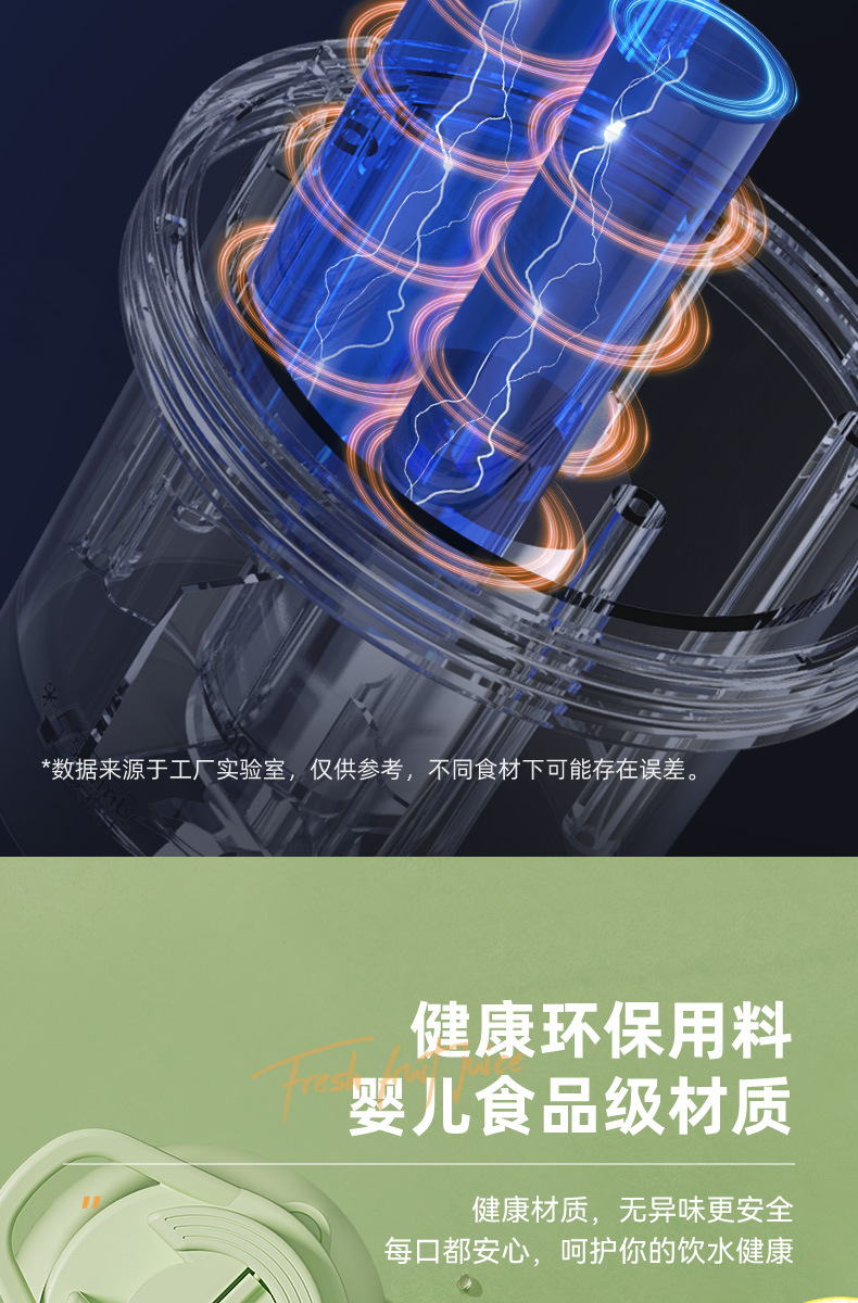 Nanjiren Entsafter, 1300 ml, 32 Messer, Eiscrusher