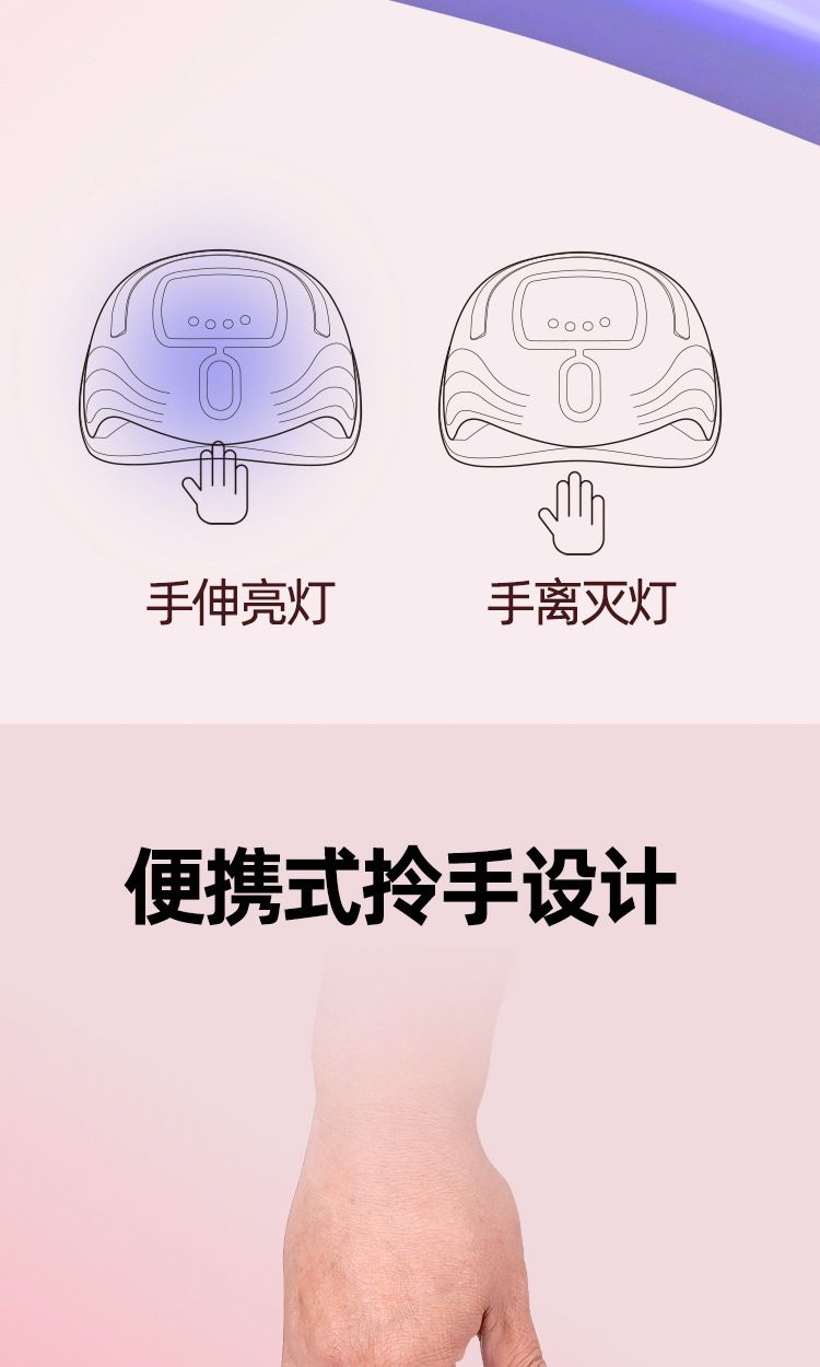 LED nail dryer lamp for quick-drying