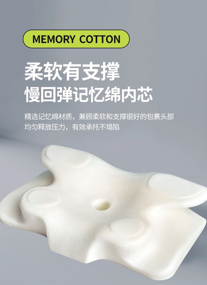 4D memory foam neck support pillow, cooling gel