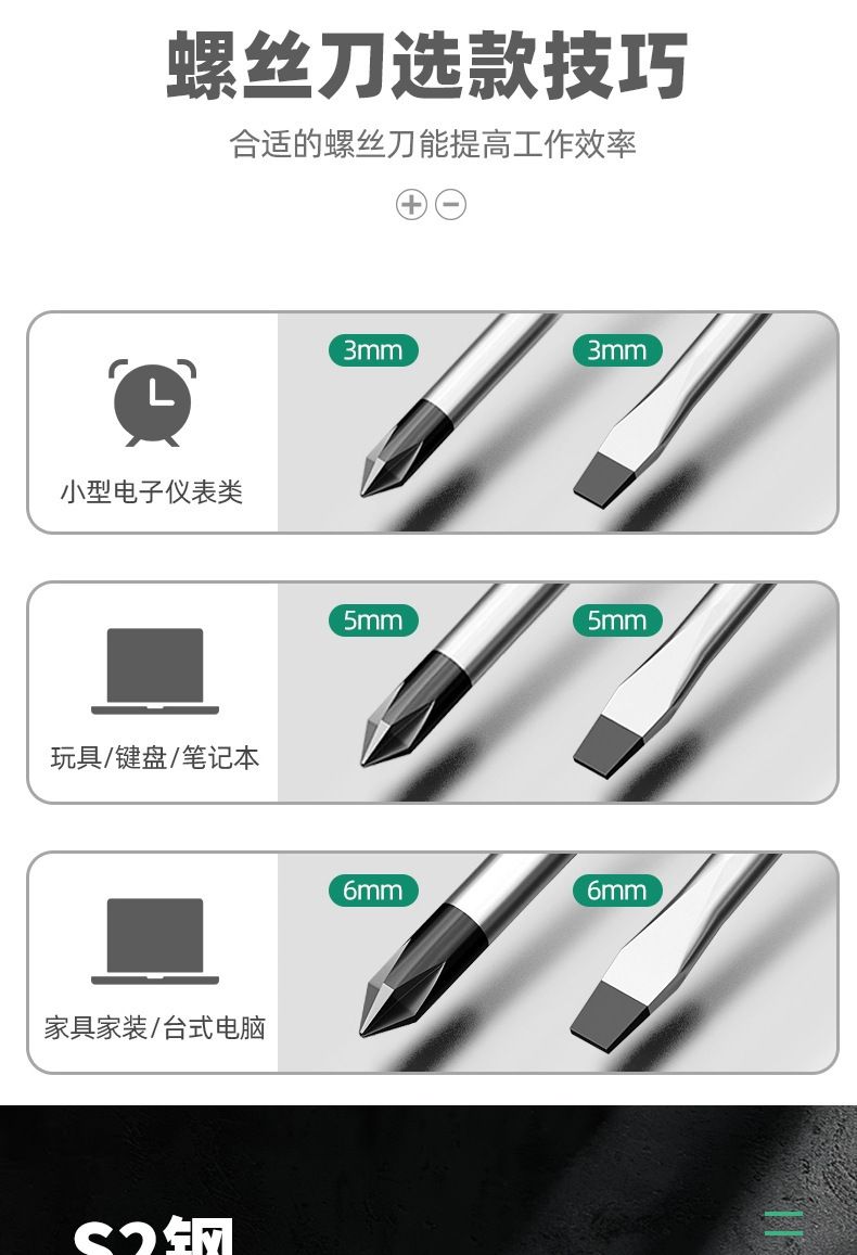 十字一字螺丝刀带强磁梅花起子十字型超硬小号改锥螺丝批套装超硬