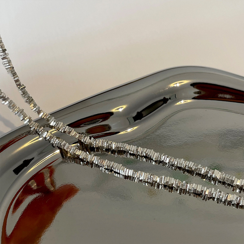 S925 Silber mehrschichtige Halskette französischer Stil Kettenglieder