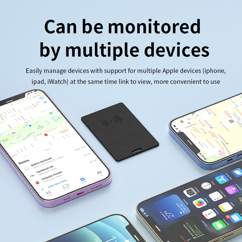 Wireless charging tracker, MFi compatible, wallet locator