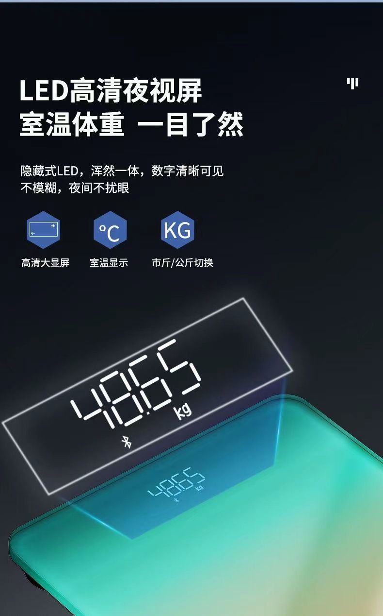 Smart body fat scale, Mijia APP connected