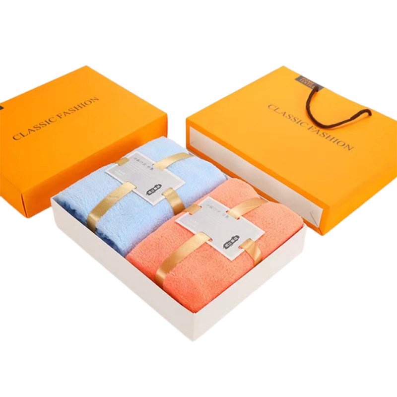 Korallenfleecehandtuch 2-teiliges Geschenkset