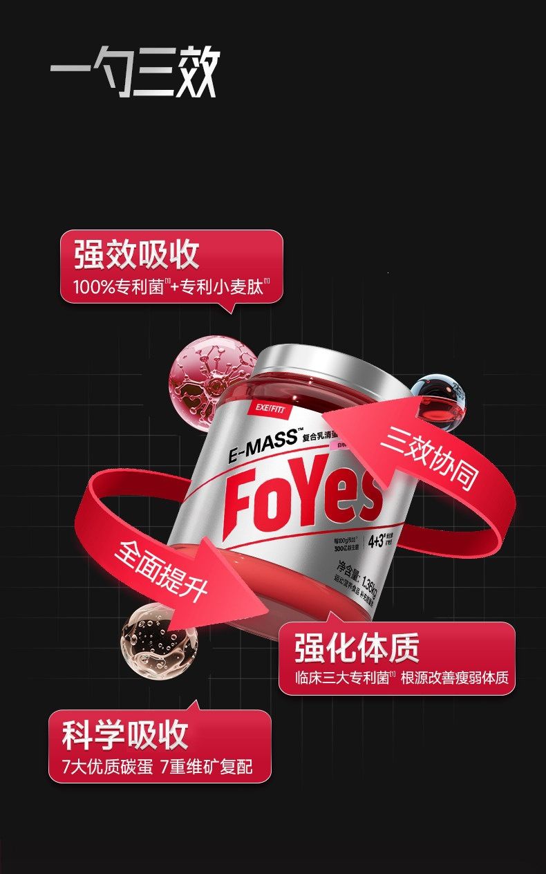 Foyes Protein Powder, Whey Complex with Rice Flour for Fitness