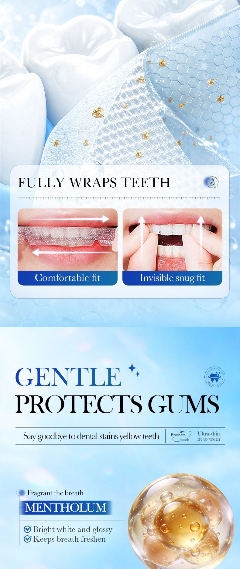 SADOER 9D tooth whitening strips enamel repair