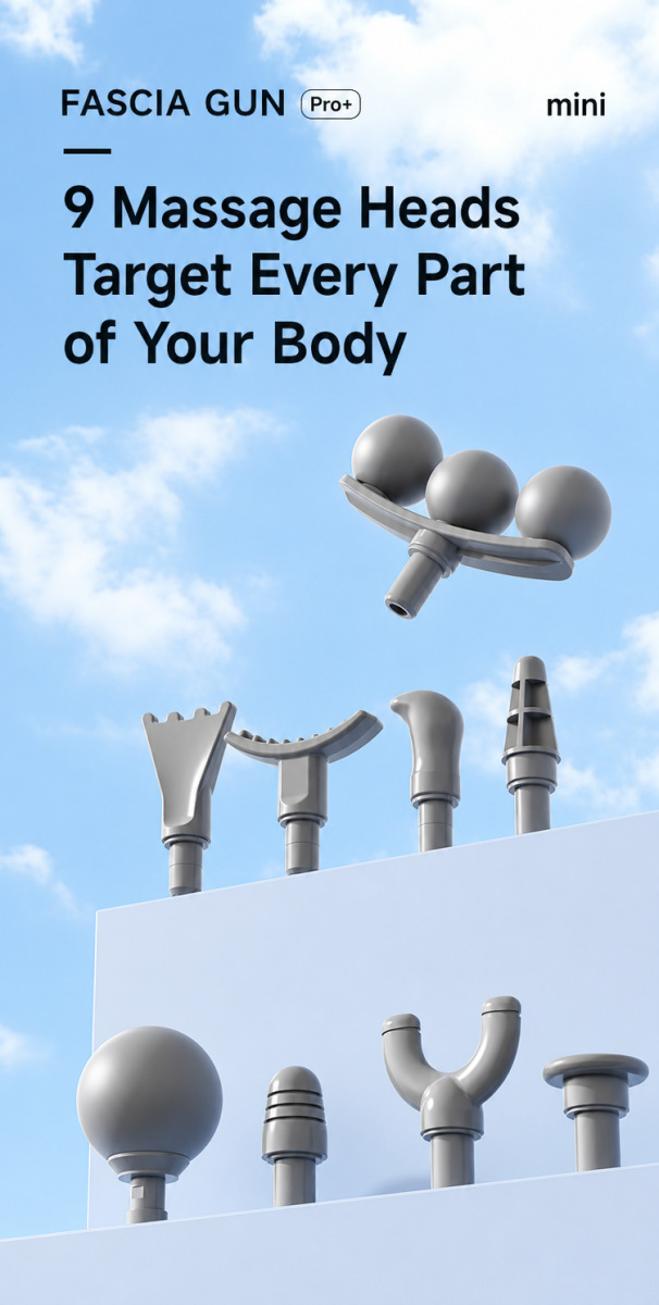 Mini fascia gun, 6-speed, portable massage device