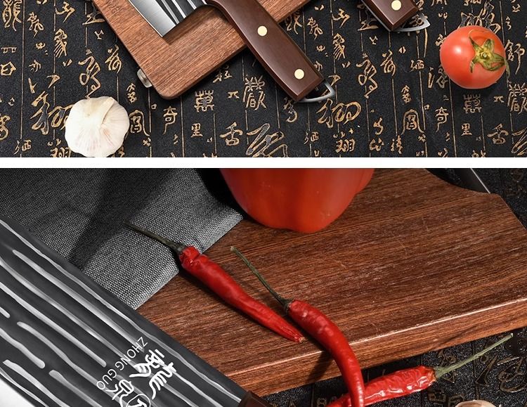 Tattoo Stainless Steel Kitchen Knife Set Chef