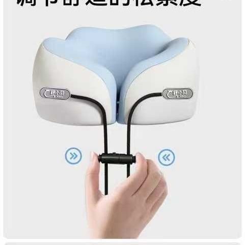 Memory Foam U-Shaped Pillow Travel Neck Support Pillow for Airplane Long-Distance Car Flights Portable Cervical Spine Relief Neck Pillow