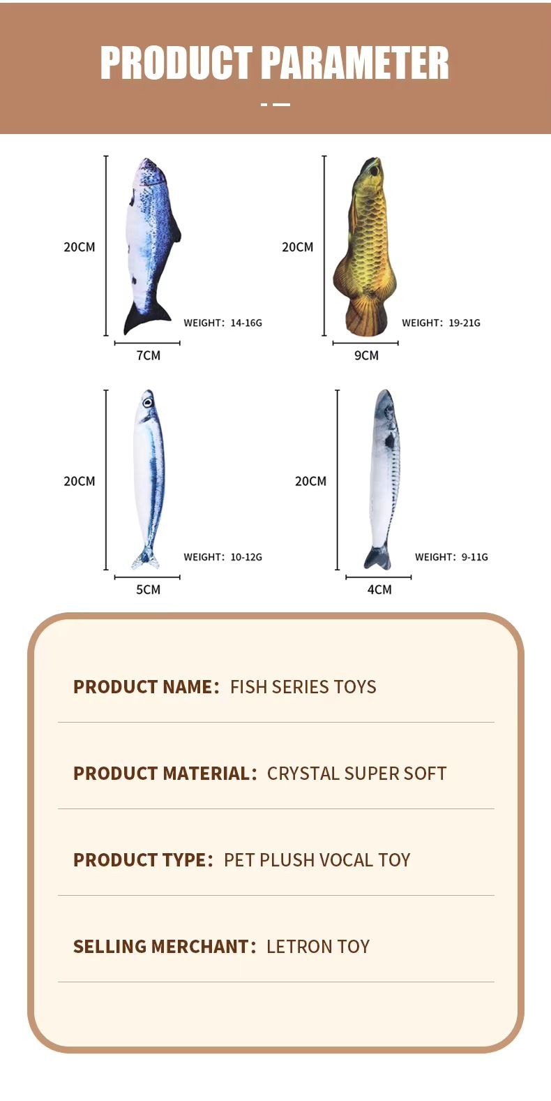 Simulated fish cat toy plush