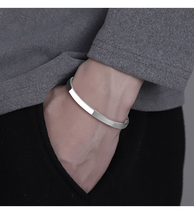 925 Silberbeschichtung Herren-Armband glänzend