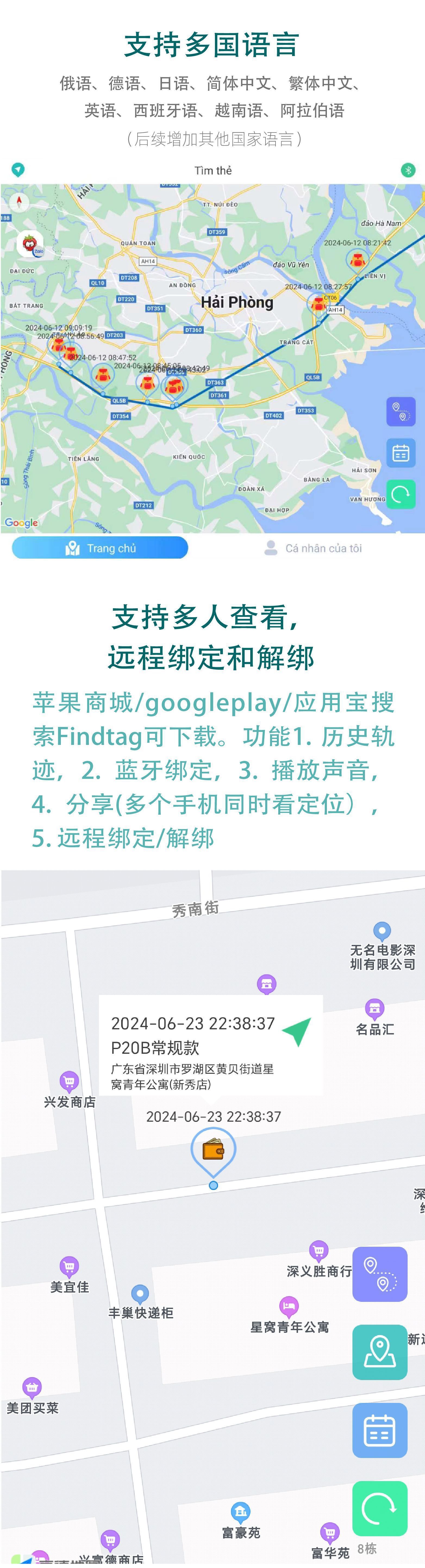 Mini-GPS-Tracker, magnetisch, Dual-System
