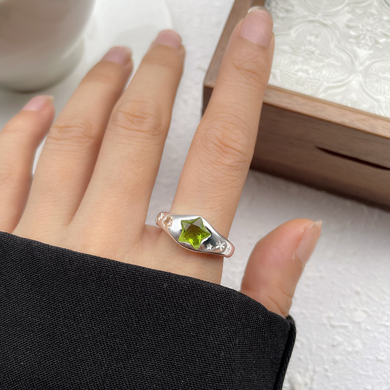 Lanzi 925 Silver Women's Ring Korean Design Adjustable