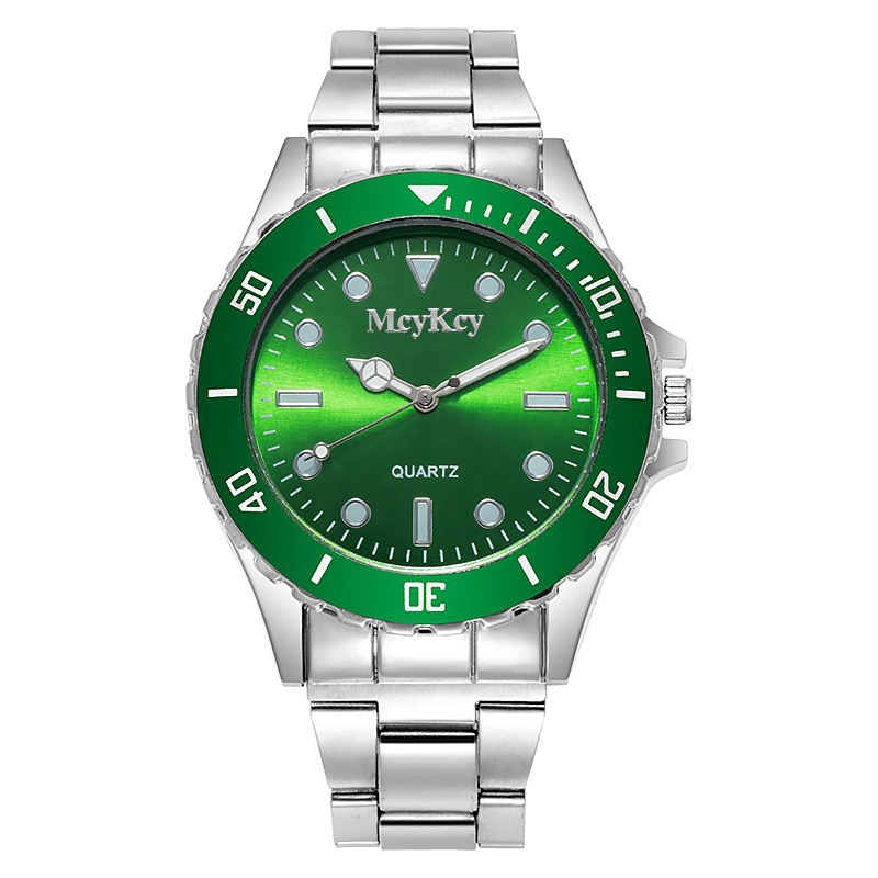 Men's quartz watch, steel strap, water-resistant business style